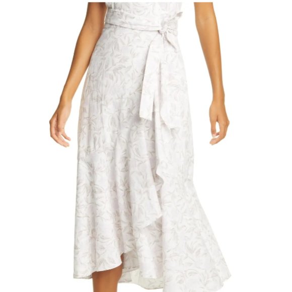 Rebecca Taylor Zadie Cotton Wrap Ruffle Dress 16 - Picture 8 of 9